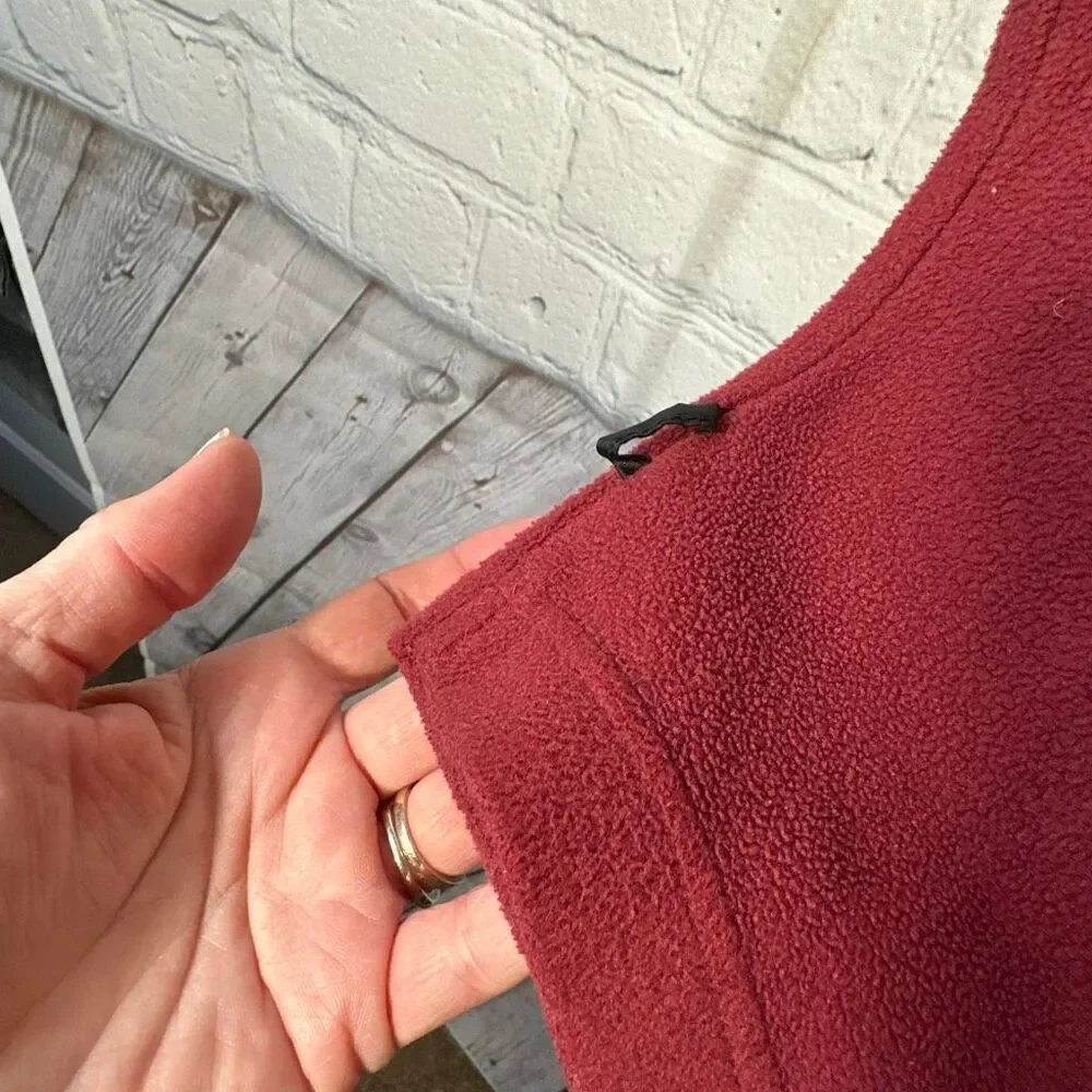 Washington Redskins Fleece Jacket‎ Medium Mens Burgundy Full Zip Pockets NFL